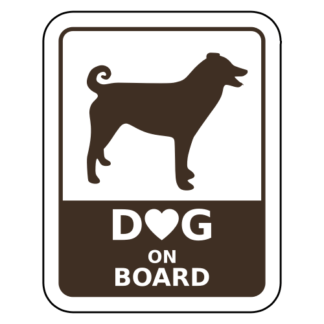 Dog On Board Sticker (Brown)